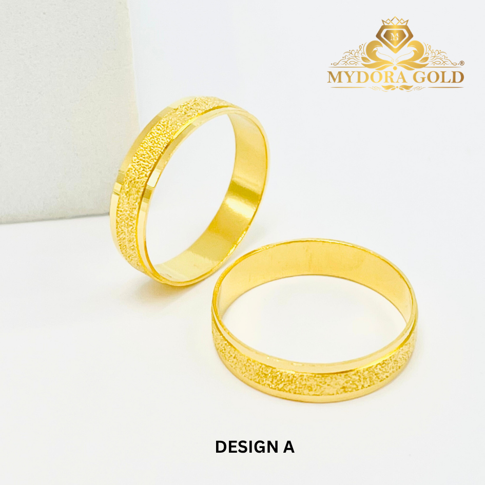 MYDORA Cincin Belah Rotan Pasir | EMAS 916/22K