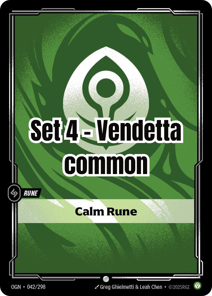 Vendetta - Commen- Calm Rune (Set 4)