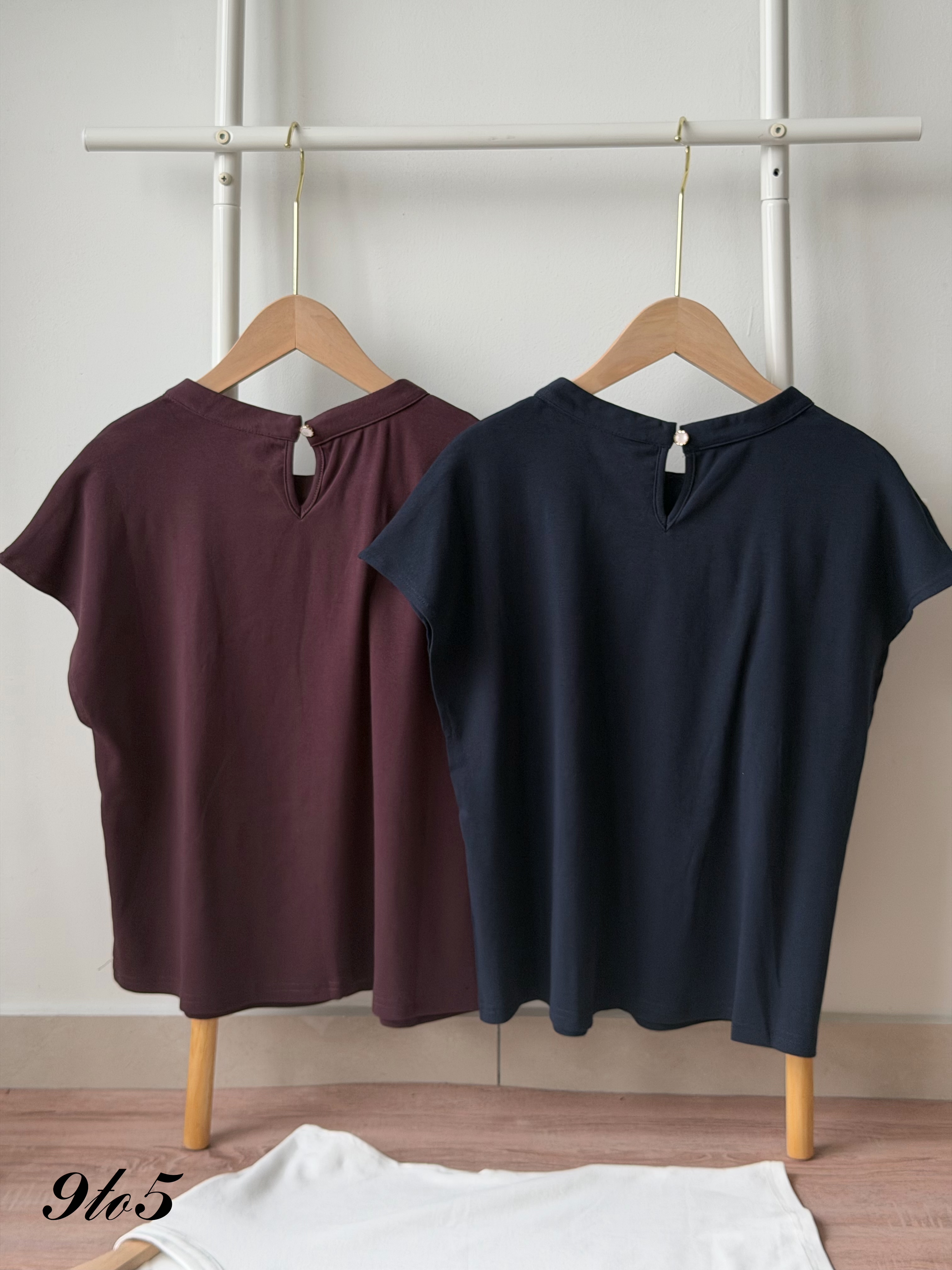 T4482 Ruched Mock Neck Top - 4 Colors 