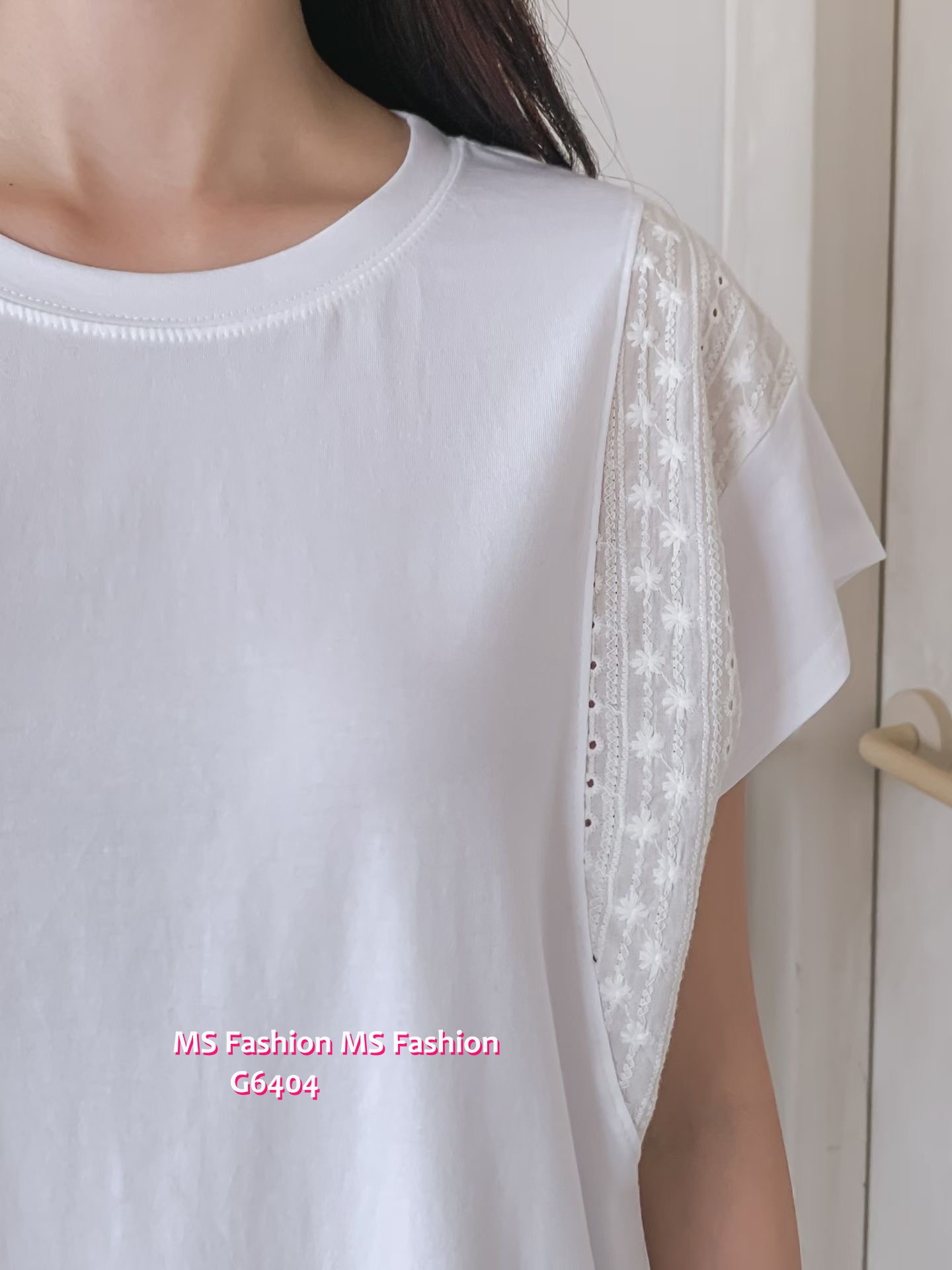 G6404 淨色通花top