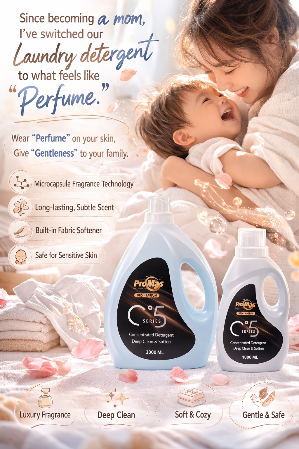 ProMas Detergent (Summer & C'5) 3000ML (Buy 1 Get 1 Free) – Total 6000ML 