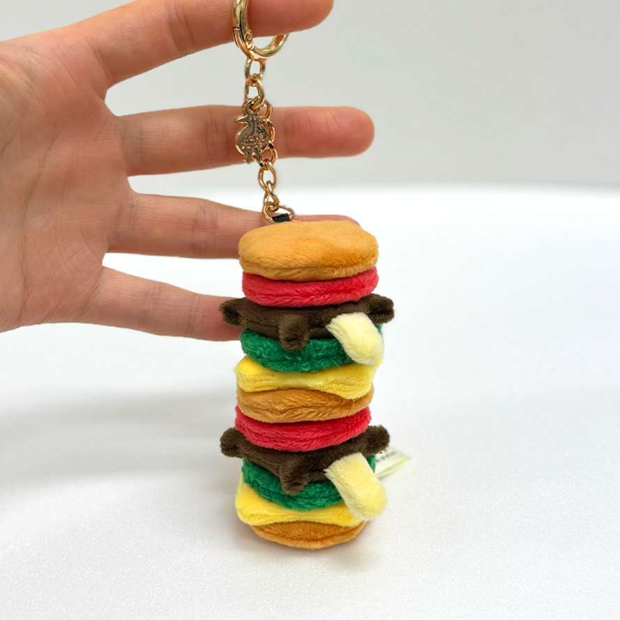 [NAIVE GARDEN] 限量版 雙層漢堡包造型鴨咀獸匙扣