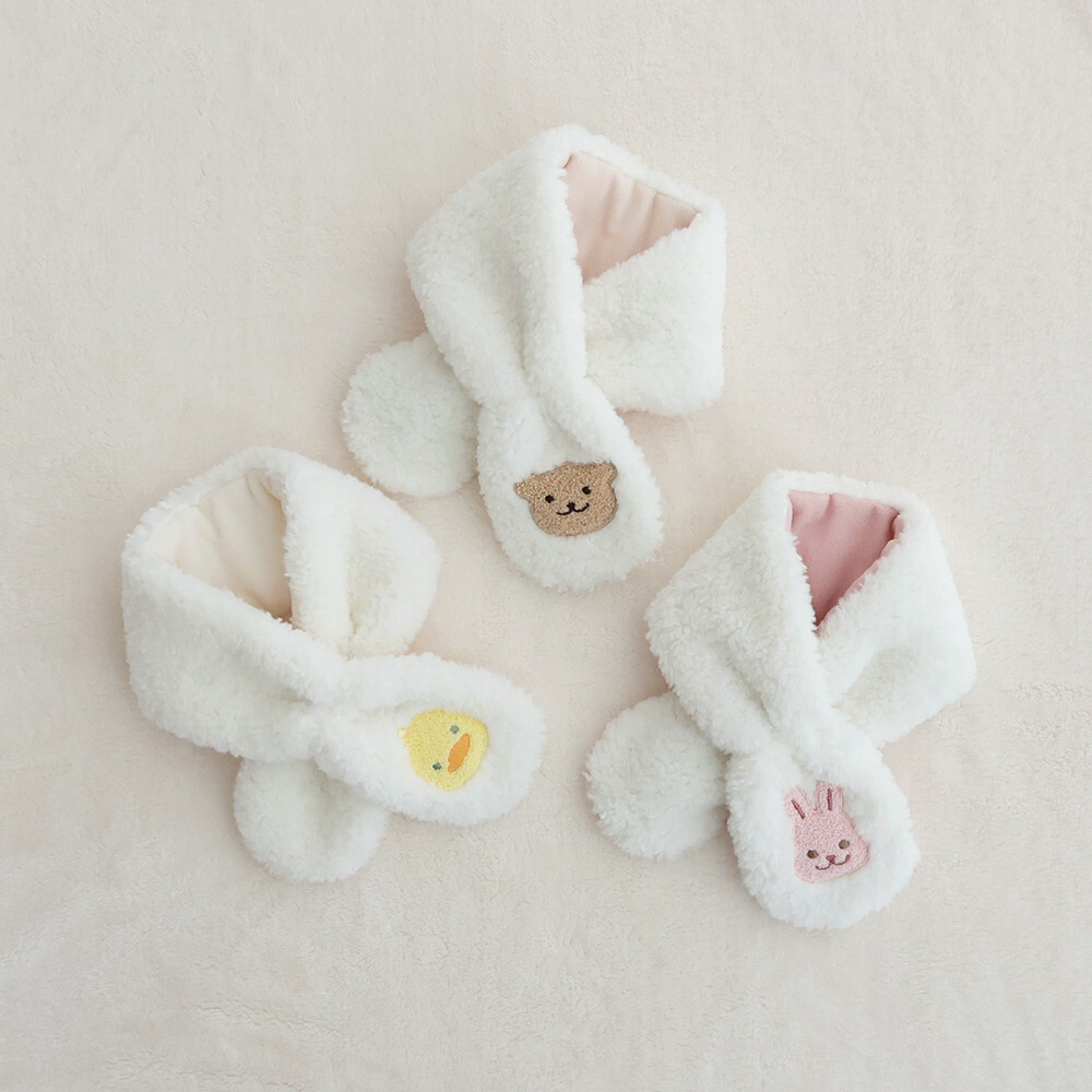 Chezbébé 動物朋友雙面頸巾