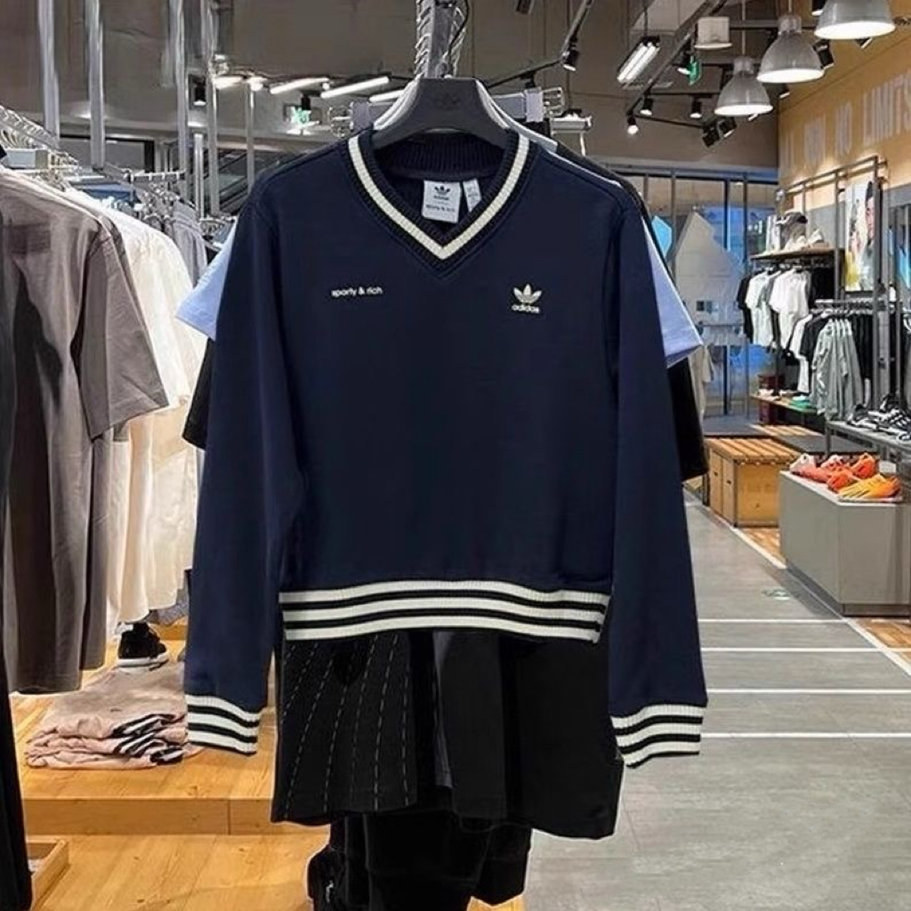 日系情侶V領衛衣 