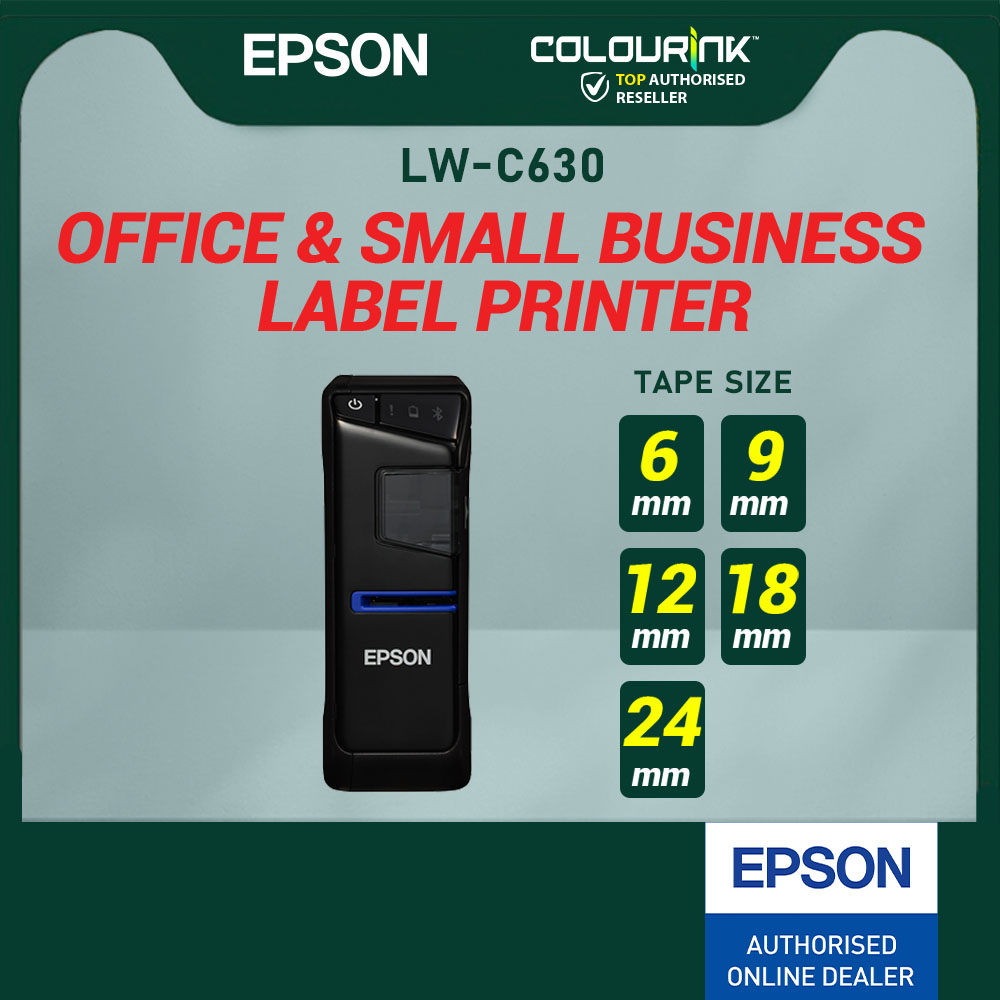 EPSON LabelWorks LW-C630 Label Printer  Bluetooth | Mobile Printing | QR Code | Barcode | LW-600P PT-D600 P700 H110 D210