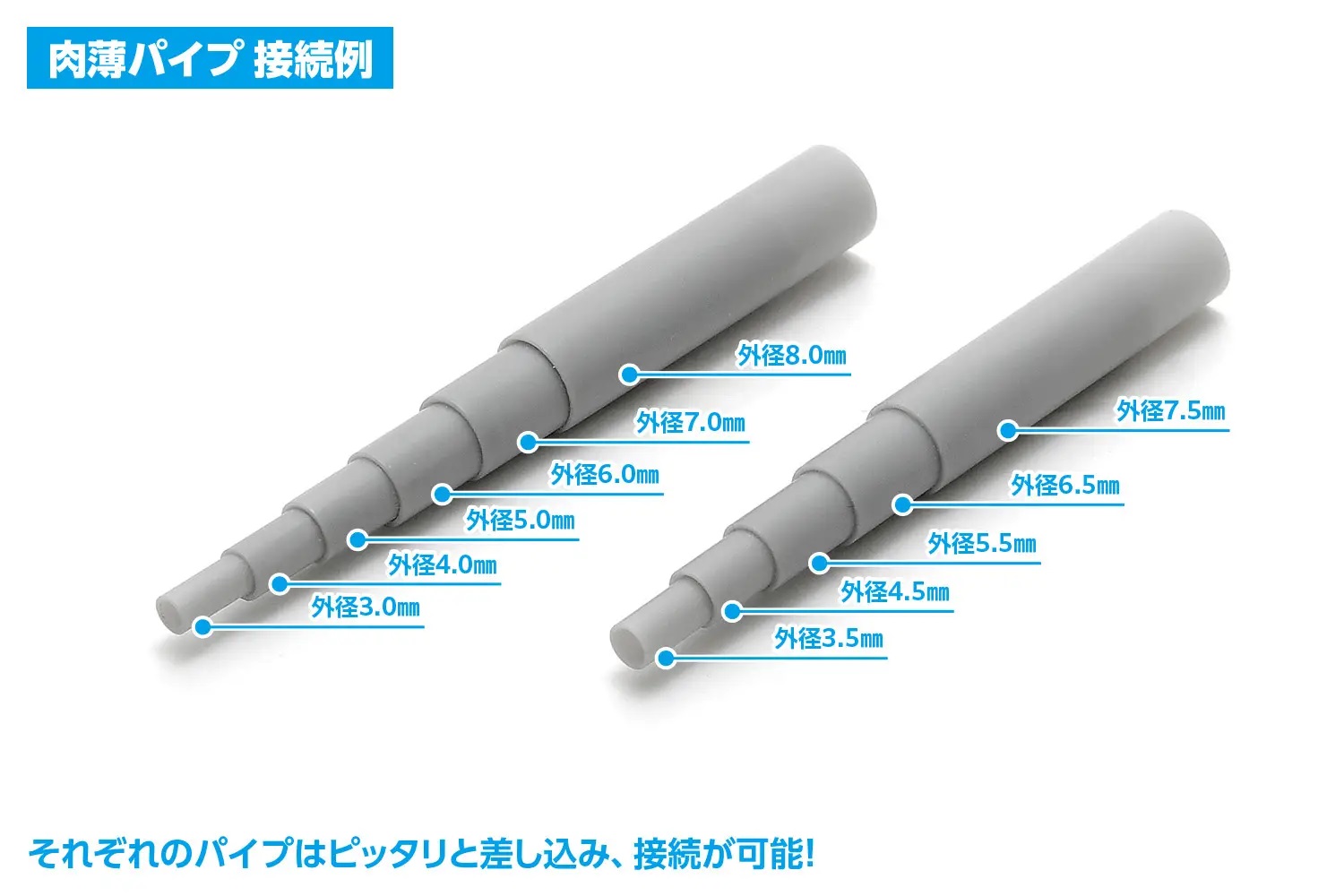 Plastic Pipe [Gray] Wall Thin Outer Diameter 5.5mm