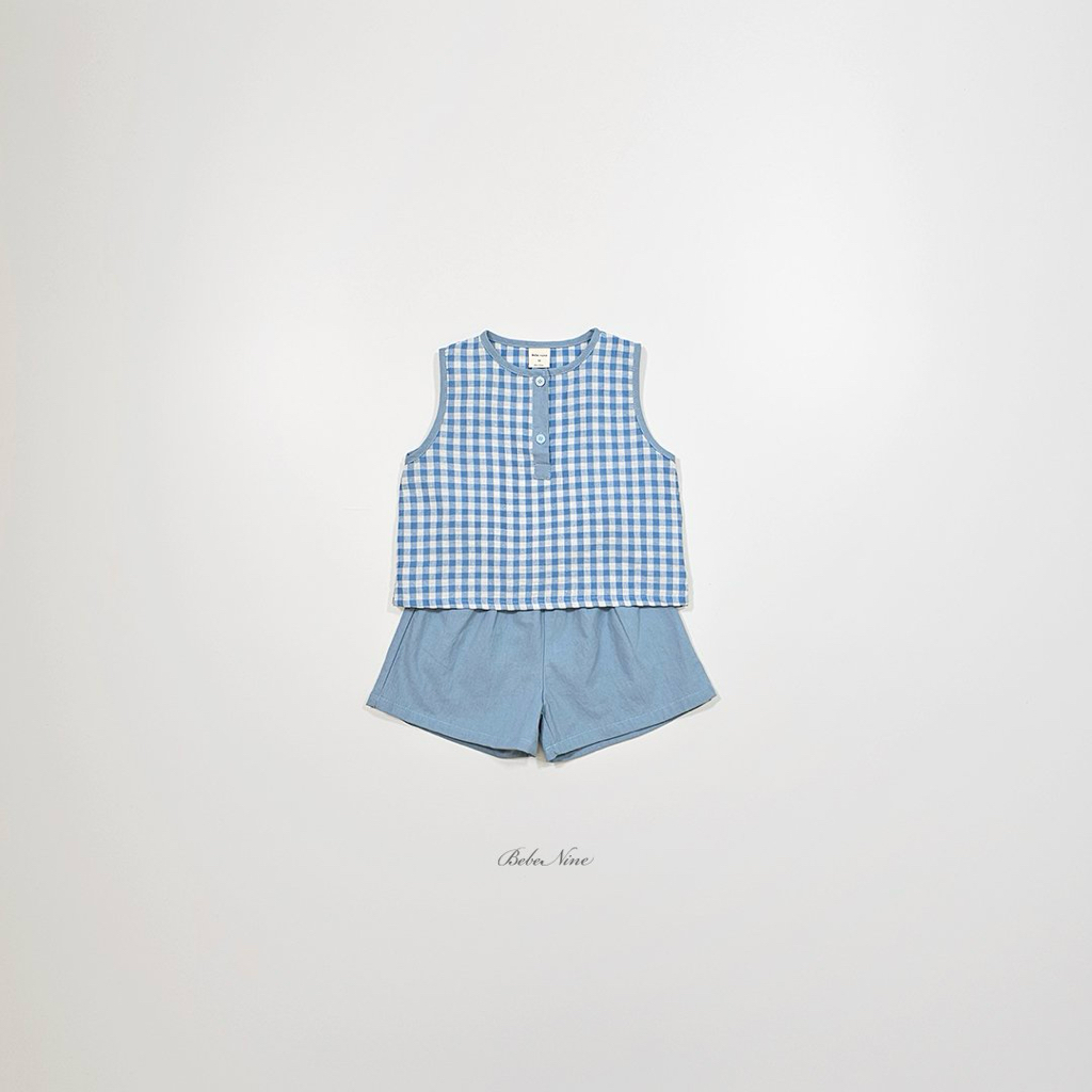 ☀️預訂 韓國直送☀️🇰🇷Bebenine兩色格紋純棉背心上下套裝