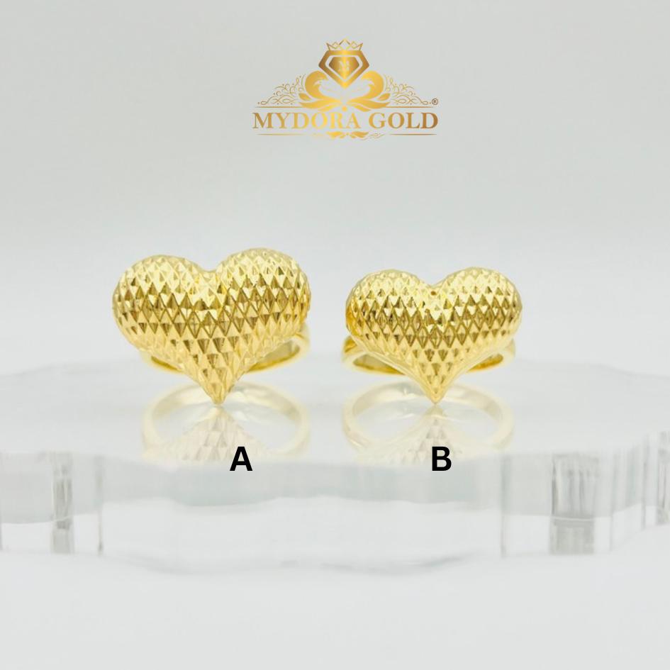 MYDORA Cincin Love Gemuk Pahat (5G) l EMAS 916/22K