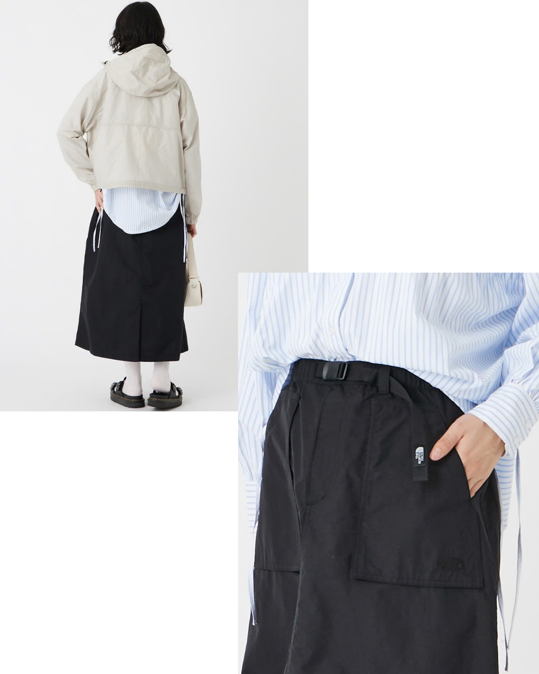 日本代購【 2026新商品 日本直送 The North Face 輕身 防潑水 尼龍長裙 Water‑Repellent Lightweight Nylon Long Skirt 】