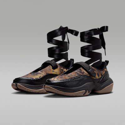 Jordan Pointe 芭蕾舞絲帶綁帶運動鞋［Leopard / Black］