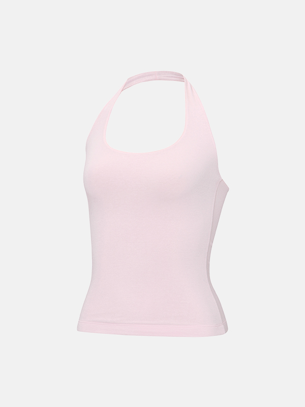 慵懶花瓣領Top 預購_Soft Halter Sleeveless by Grandeline