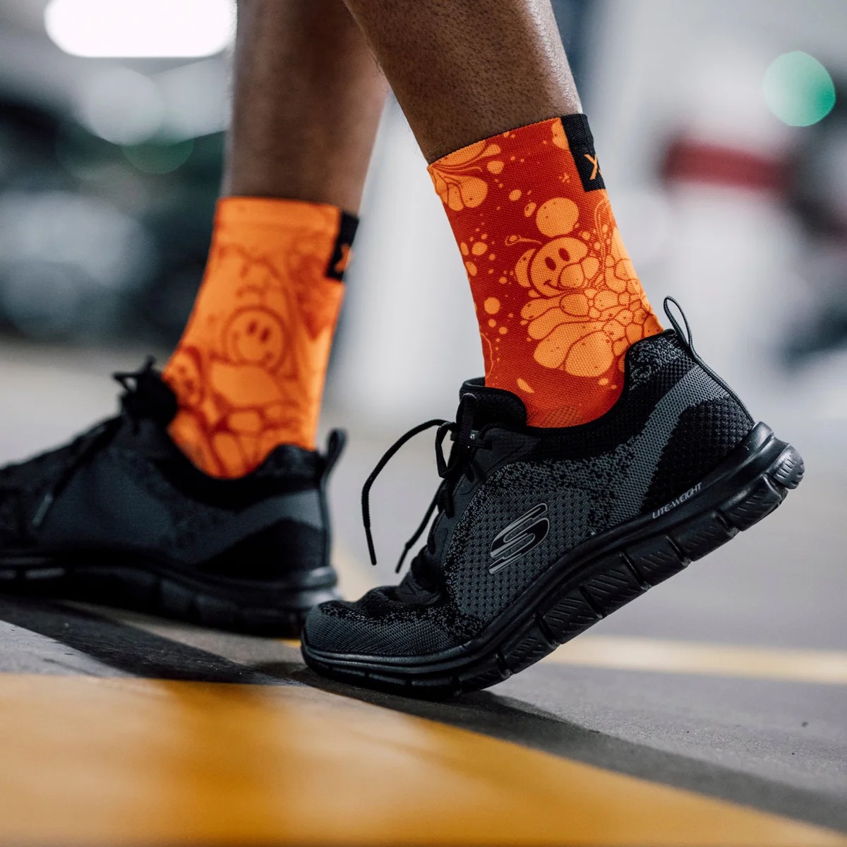 Sox Neon Slide Orange Socks