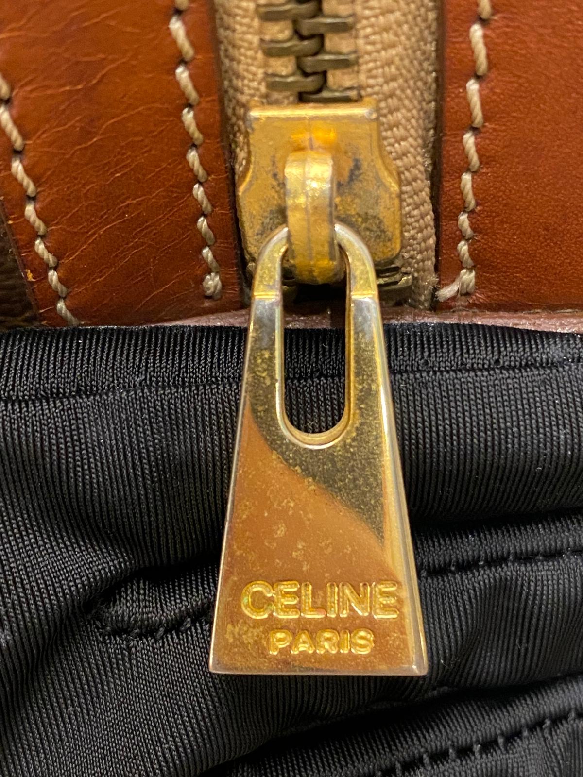 Celine Vintage Macadam Boston Bag