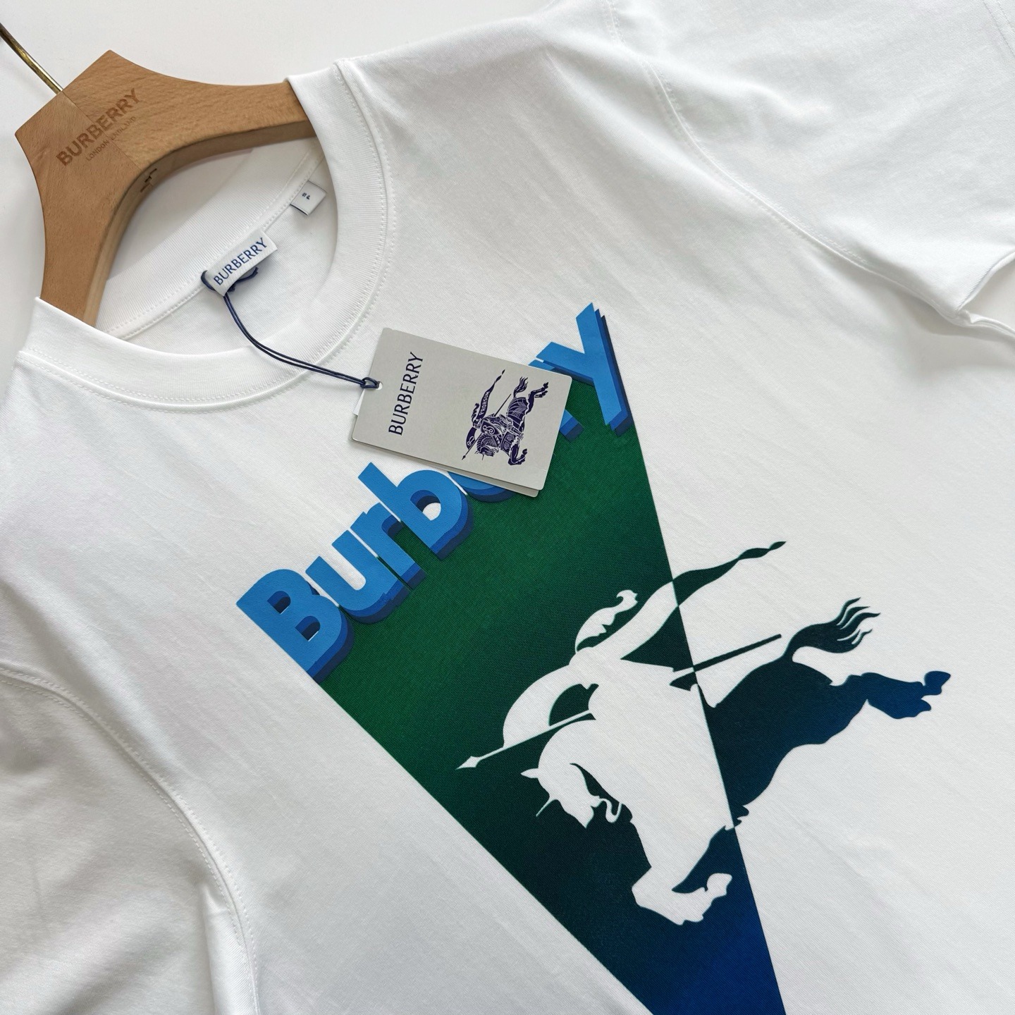 【原單】BURBERRY EKD Cotton T-shirt 戰馬騎士印花短袖Tee