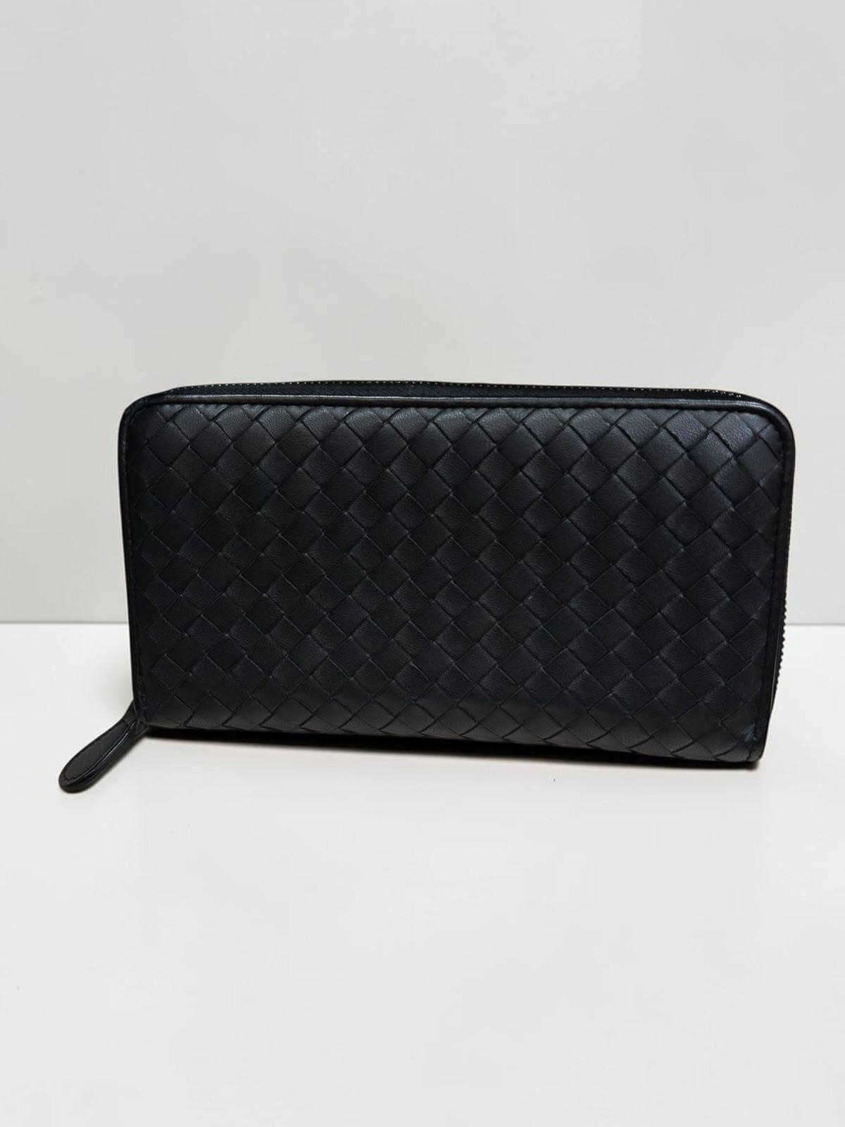 Bottega Veneta BV Zip LONG WALLET Black 100%Authentic ,95%new ✅dust bag