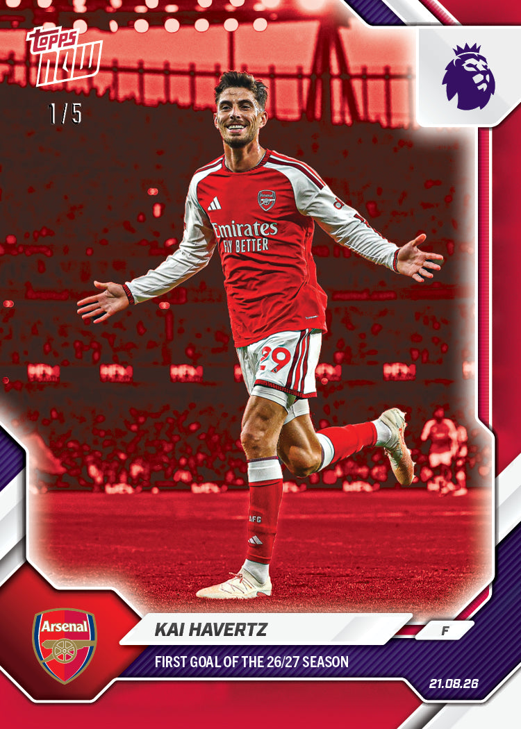 Kai Havertz - 2026/27 Premier League Topps NOW® #1 新季首球【團購】