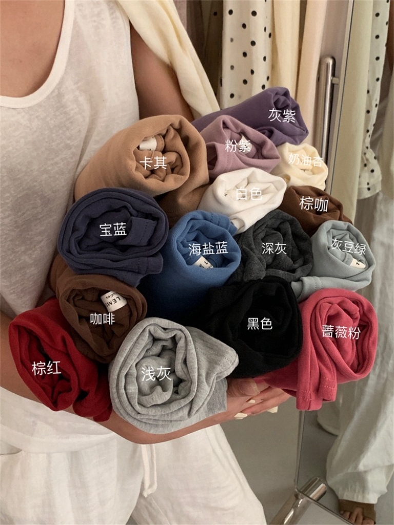 Cloudy Puff Round Neck Tee 云朵泡泡纯色圆领磨毛Tee (11 Colours)