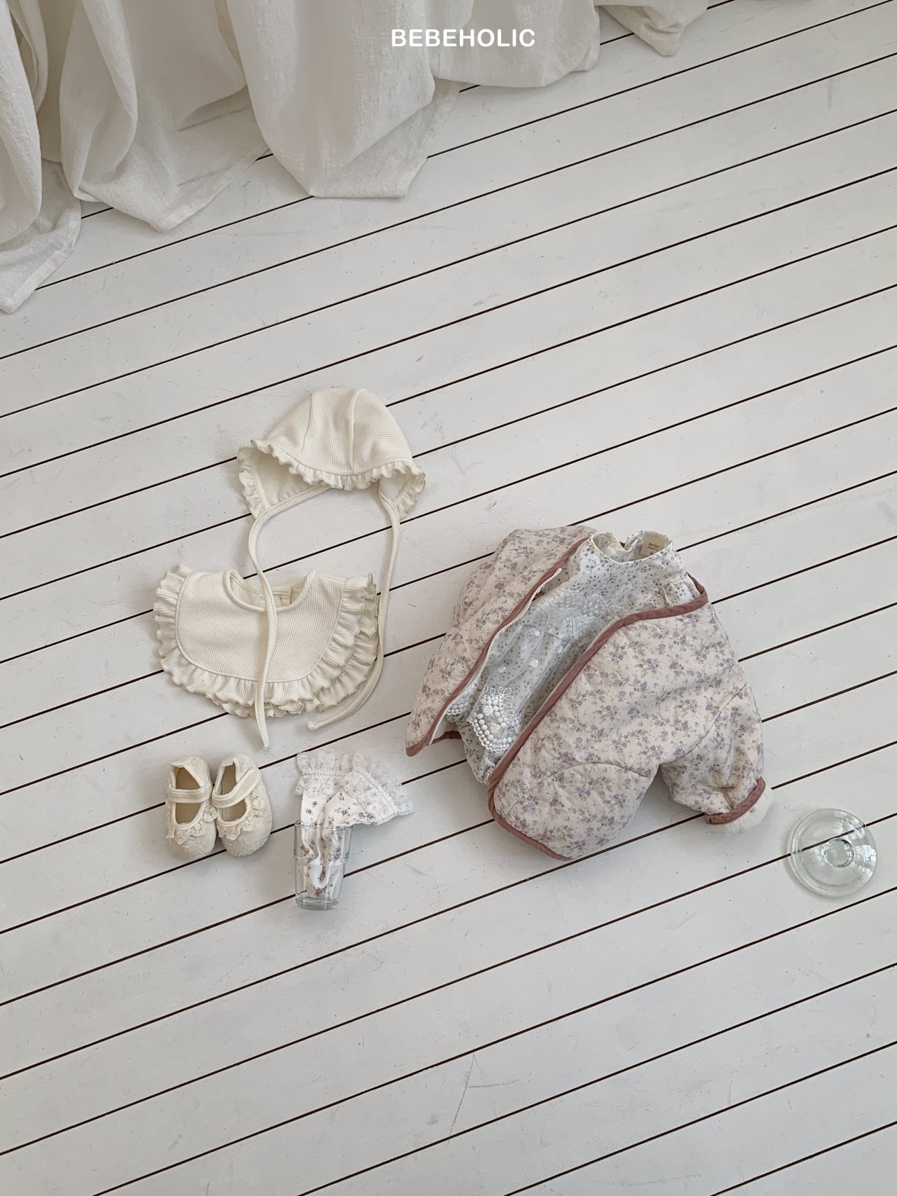 🌸預訂 韓國直送🌸🇰🇷BEBEHOLIC兩色碎花拉鍊外套