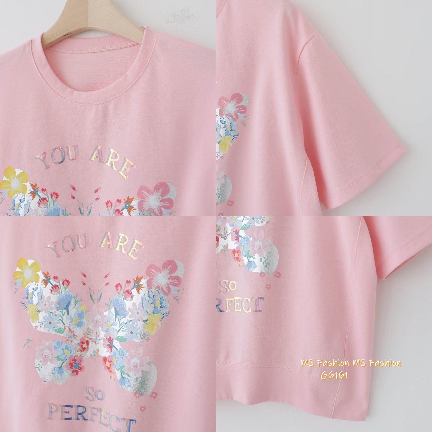 G6161 韓國🇰🇷蝴蝶花圖案top