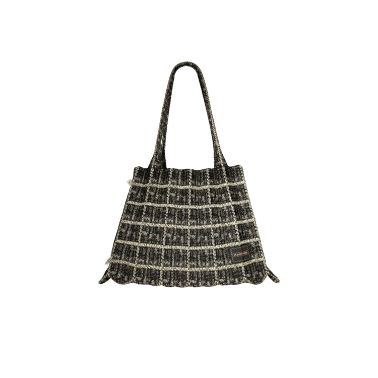 PLEATSMAMA Tweed Shopper Bag (3色)