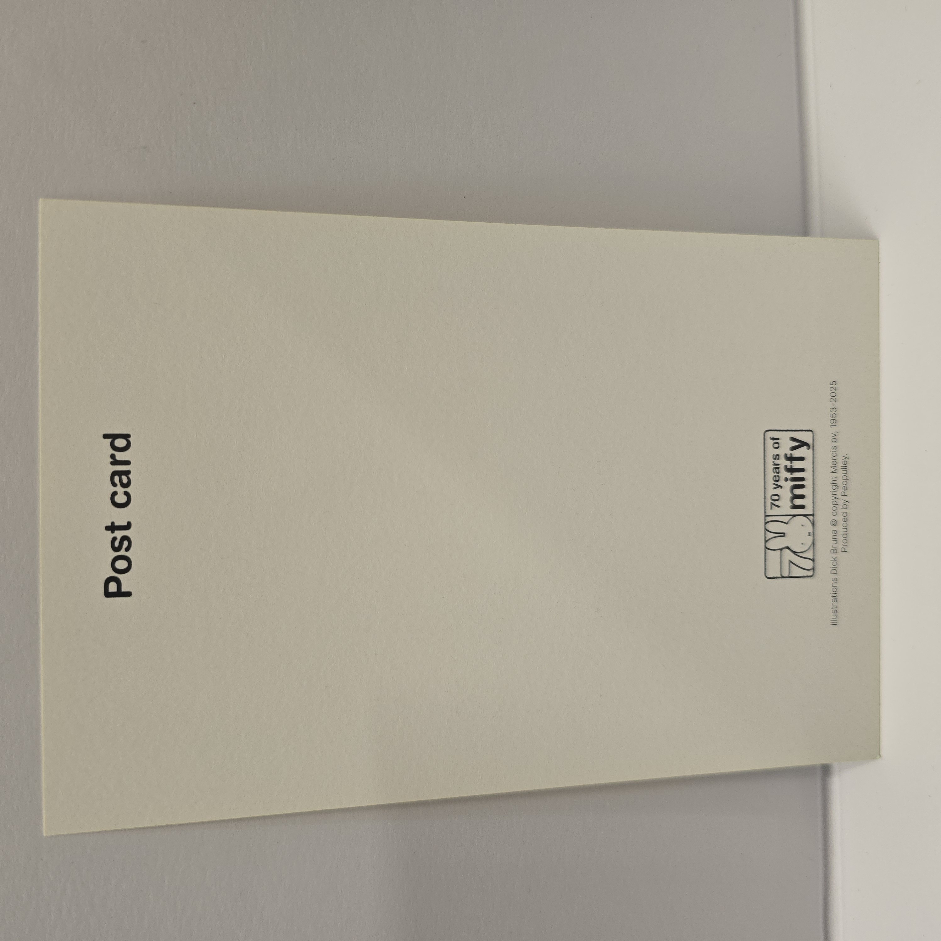 miffy 韓國 postcard 2502