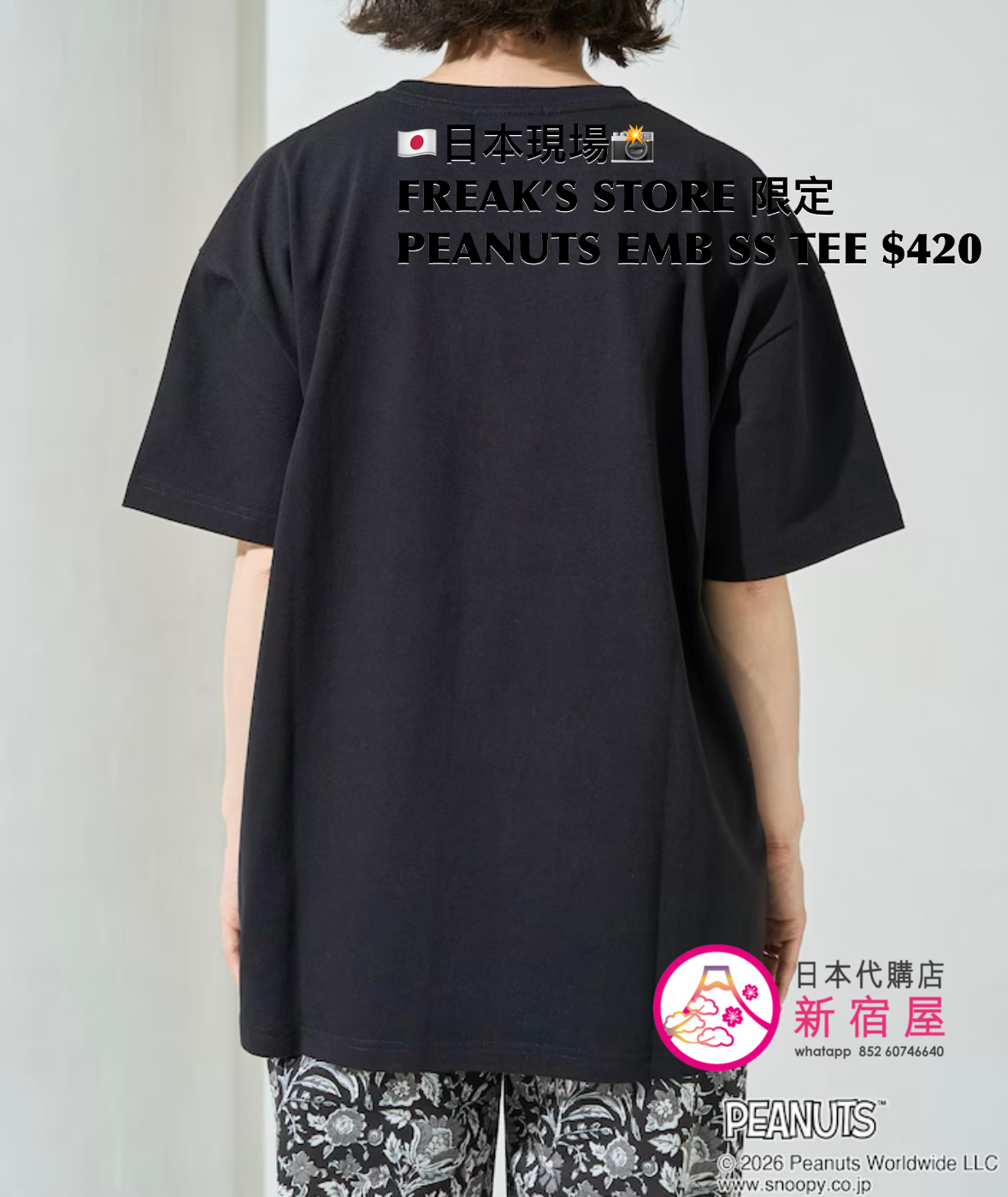 FREAK’S STORE 限定 PEANUTS EMBROIDERY S/S T-SHIRT 