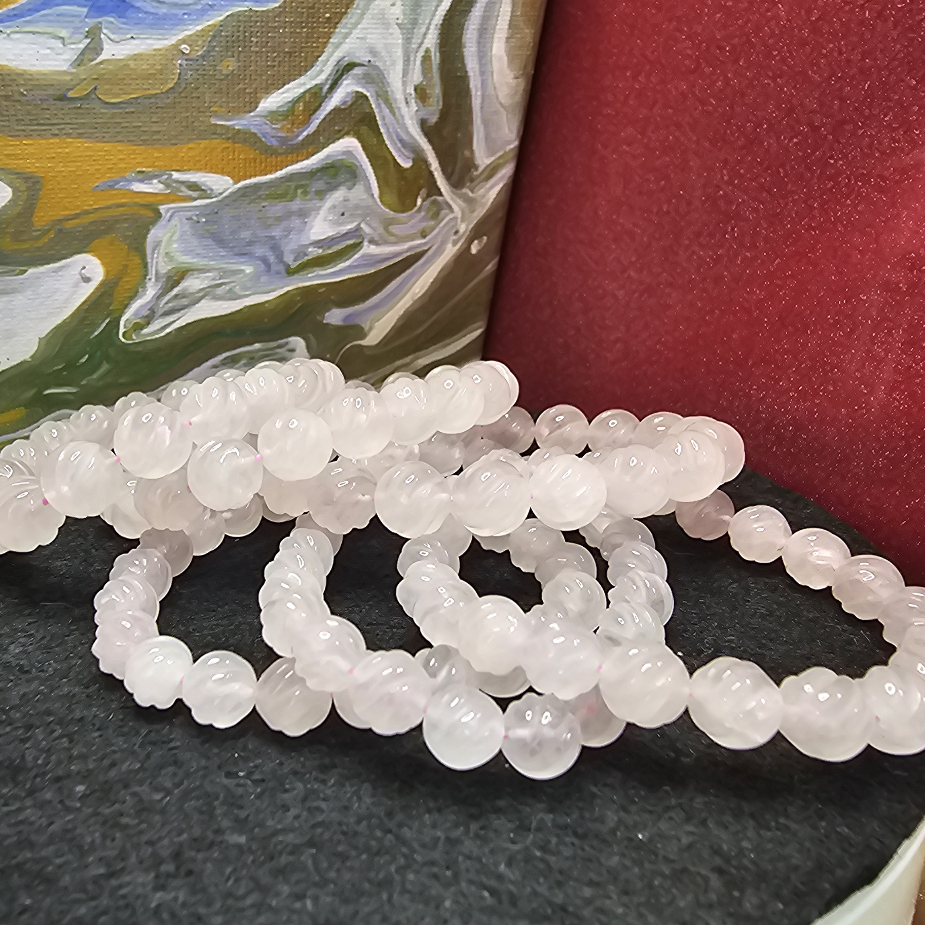 粉紅晶斜紋手串(Rose Quartz)