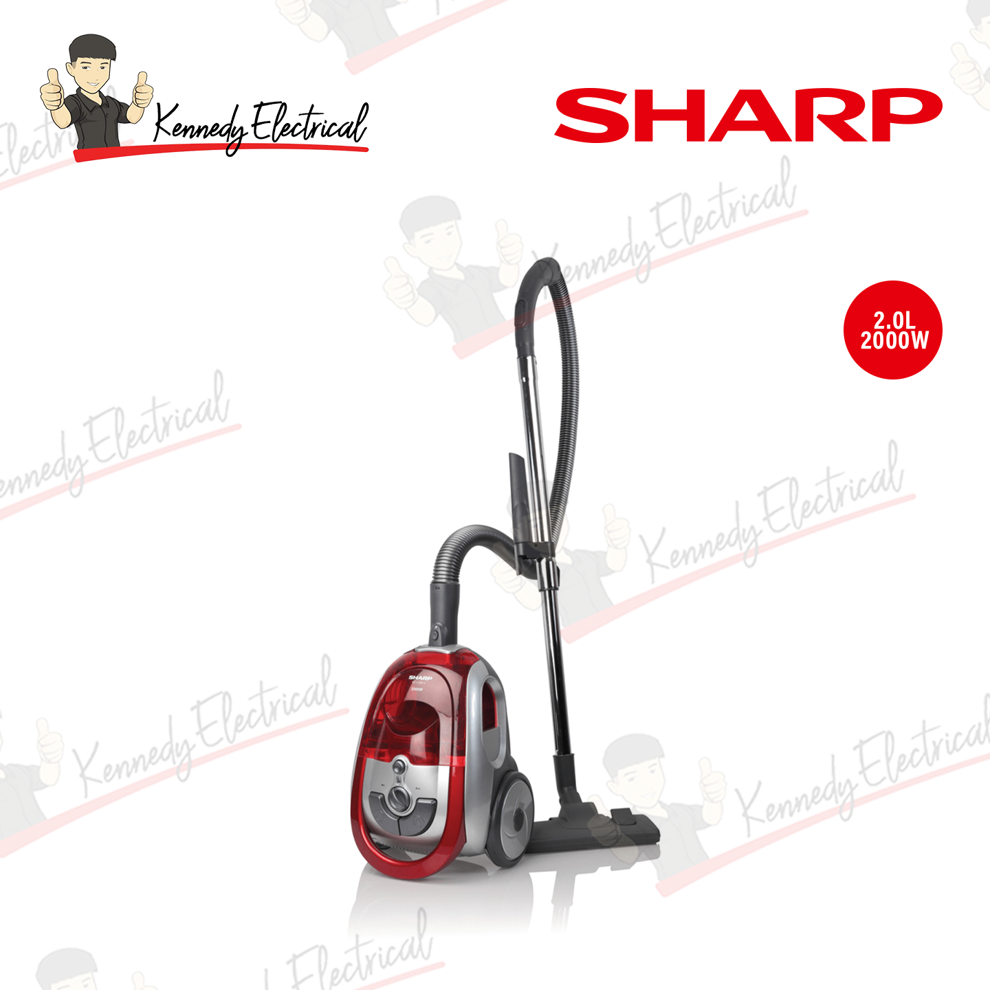 Sharp 2000W Bagless Vacuum Cleaner (ECLS20R)