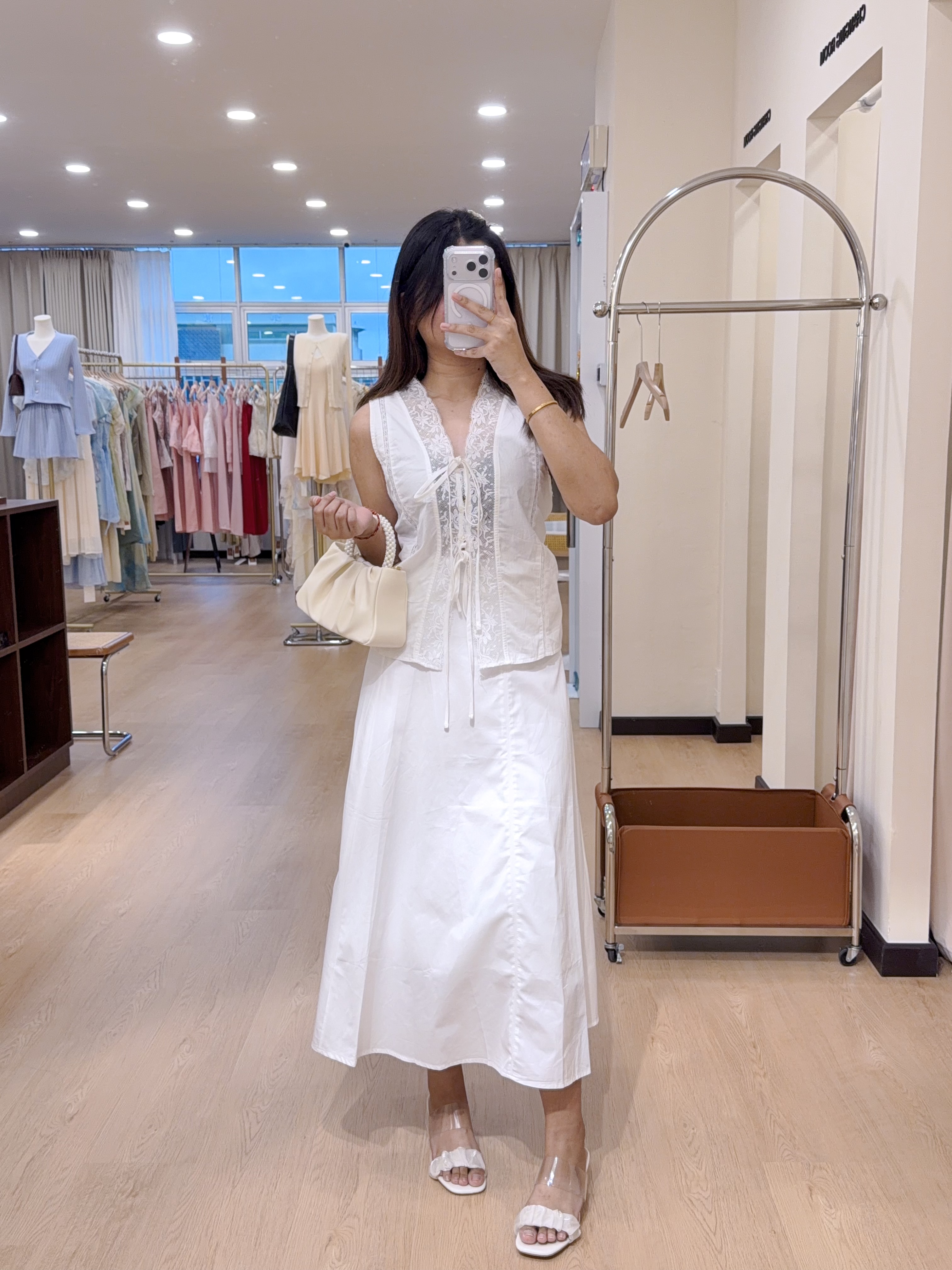 5532无袖蕾丝两件套