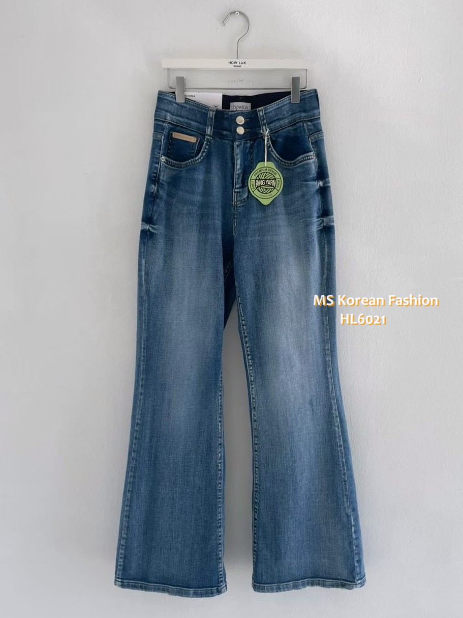 HL6021 韓國🌼Howluk高腰雙鈕喇叭牛