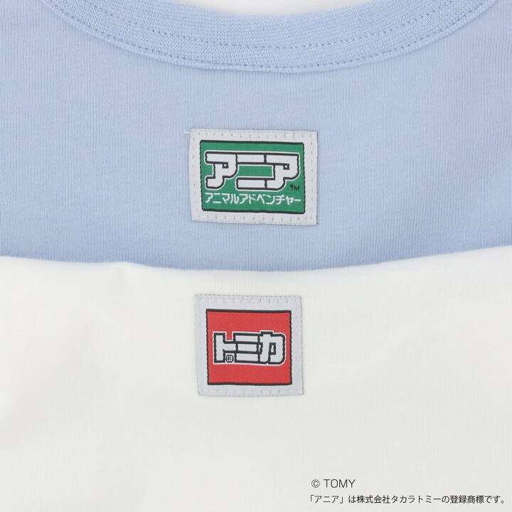 🇯🇵預訂 日本直送🇯🇵Petit Main x Tomica系列兩色恐龍車車印花拼布假兩件長袖T恤