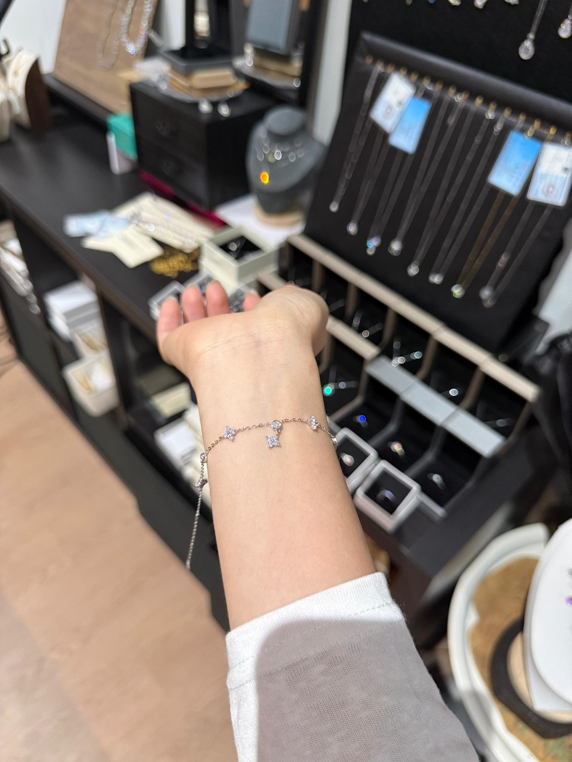 莫桑钻手链 Moissanite Clover Bracelet