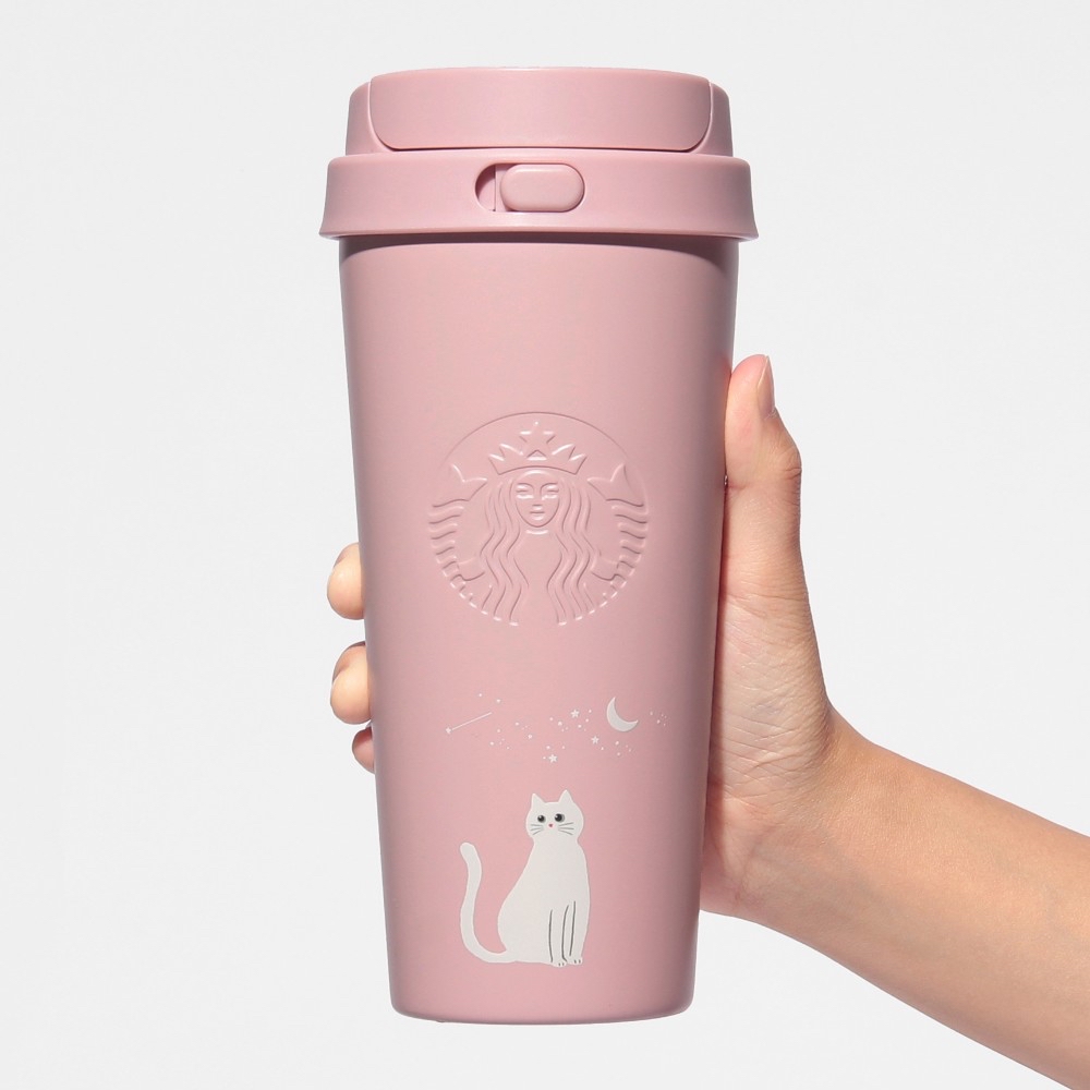 🎀【預訂】Starbucks JP MOON LIGHT HALLOWEEN 粉紅色不鏽鋼保溫杯 473ml 