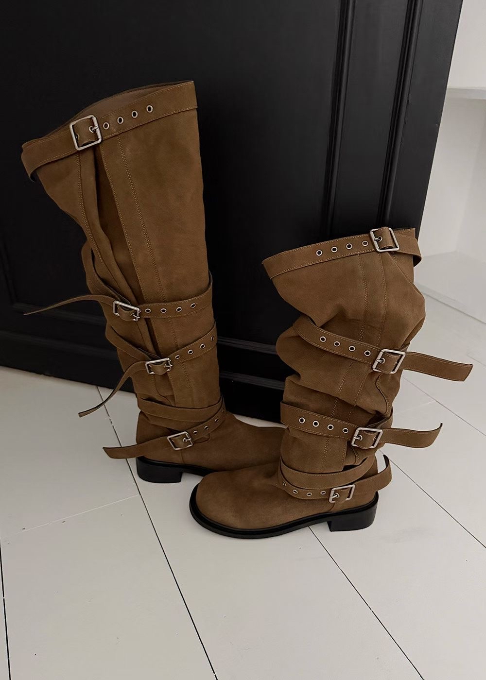 C06 過膝堆堆猄皮Boots