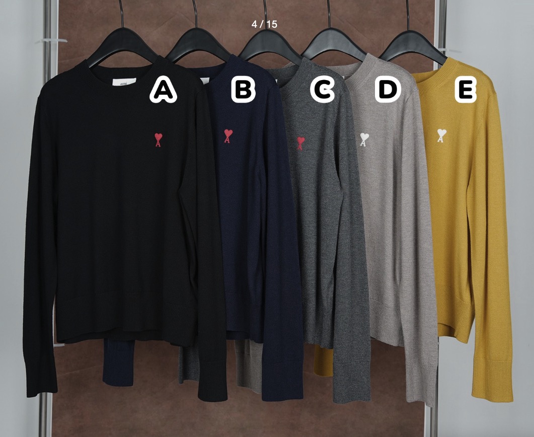 Ami 小愛心刺繡羊毛針織冷衫