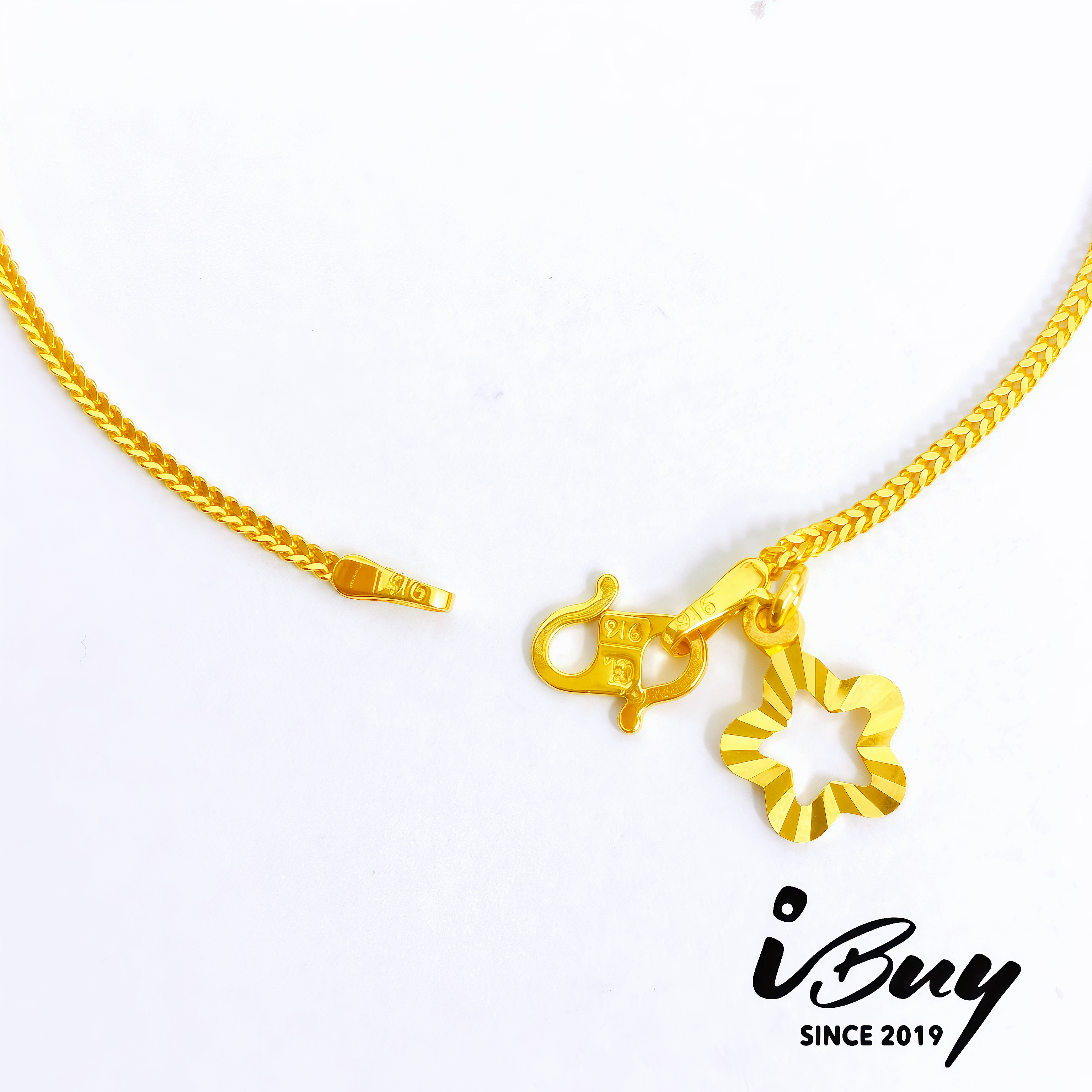 916 GOLD QUARTET HERRINGBONE BRACELET 916 金 四方人字手链