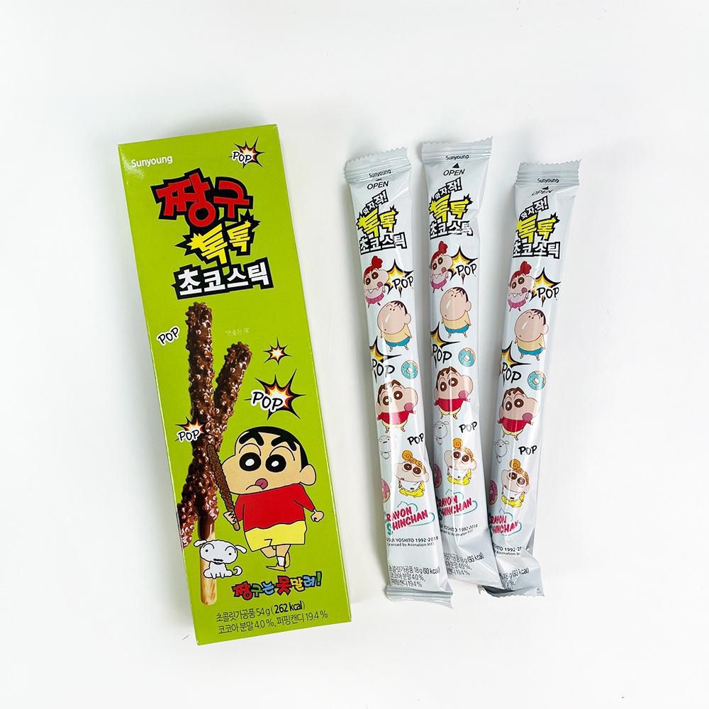 蠟筆小新跳跳糖朱古力棒(4盒裝)｜韓國人氣零食預購
