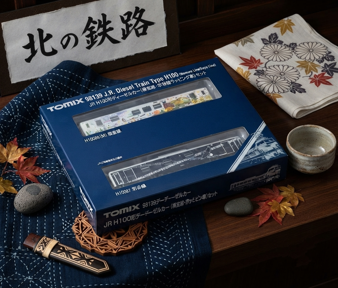 Tomix 98139型號 N規 JR北海道 H100形 根室線・宗谷線ラッピング車セット（兩節一組）