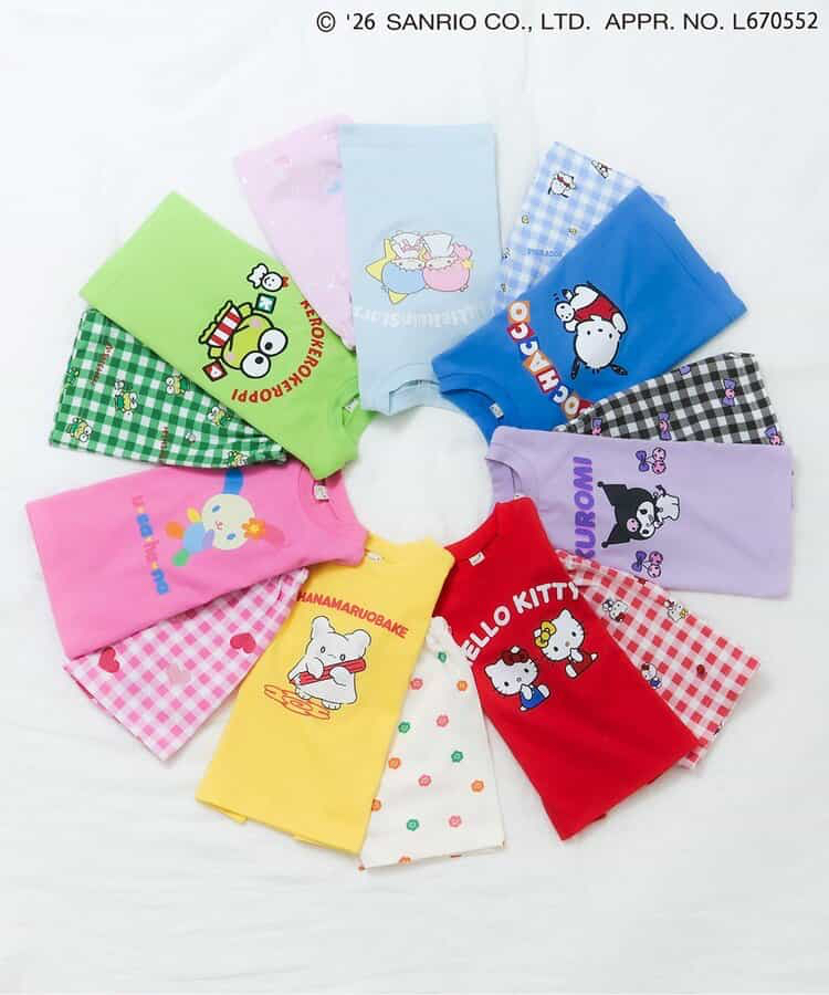 🇯🇵預訂 日本直送🇯🇵Apres les cours x Sanrio系列七色人物印花清涼觸感短袖家居服上下套裝