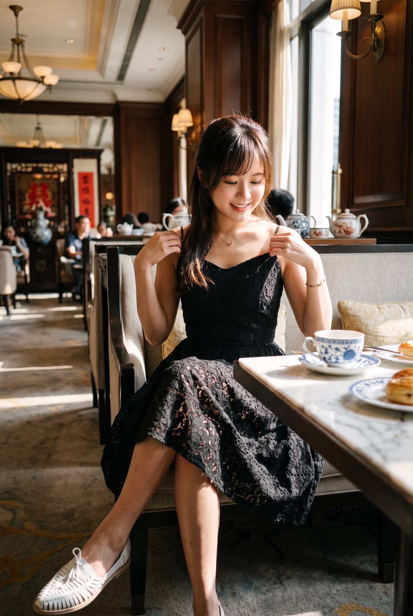 3171 Black Lace Slip OP 39"