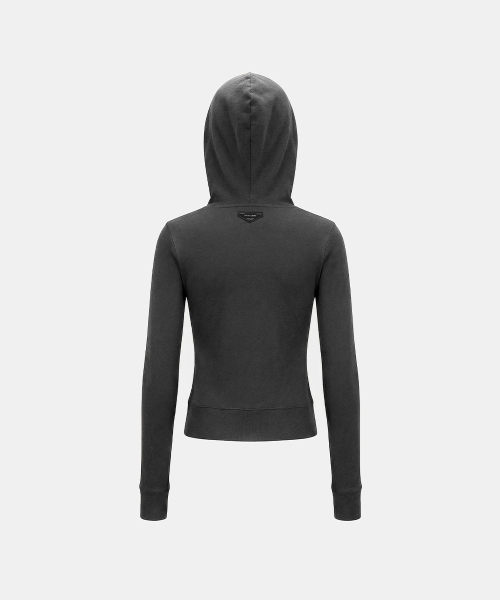 BS Cotton Jersey Zip-Up Hoodie - Charcoal