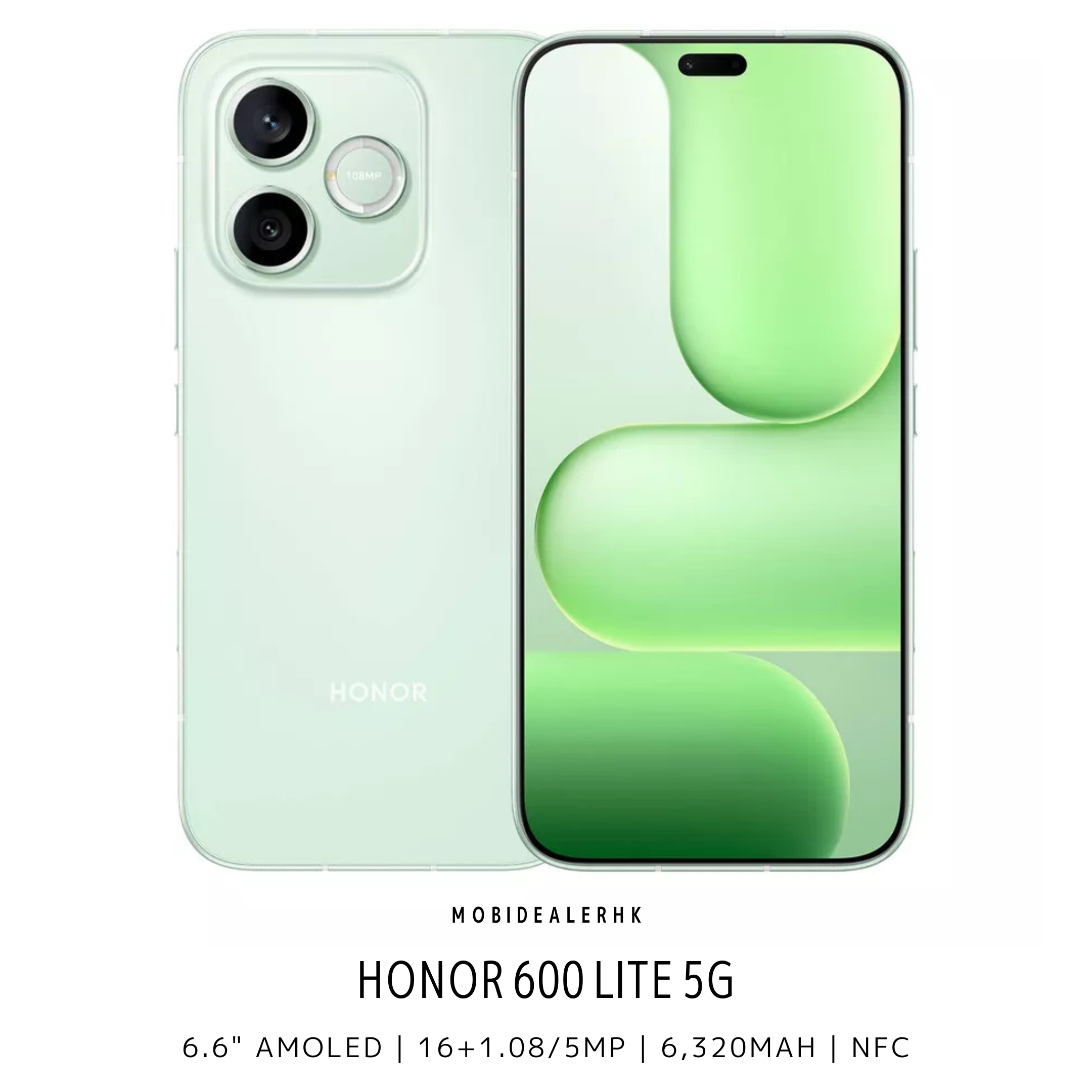 Honor 600 Lite | 榮耀 600 Lite | 5G | 智能手機 | 16+108/5MP | 6.6" AMOLED | NFC