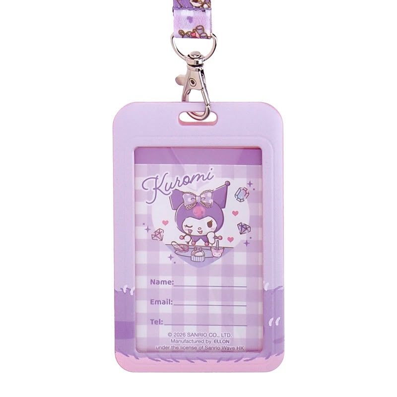 Kuromi Plastic Card Holder w/ Neck Strap 証件套連頸繩