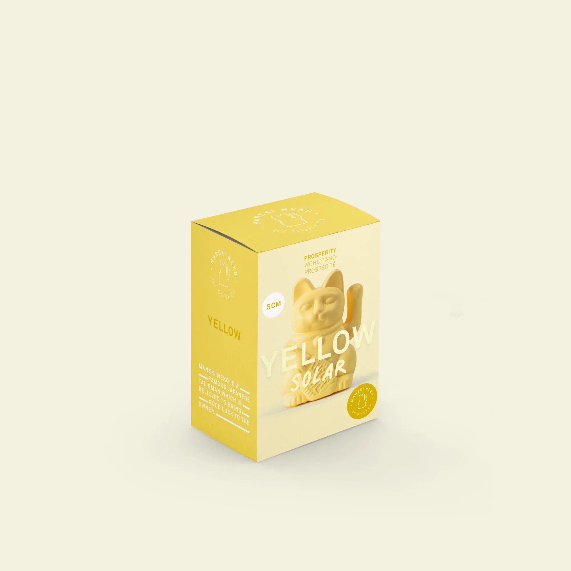 📦訂購 Donkey Products Lucky Cat Solar (YELLOW) 黃色 太陽能 招財貓