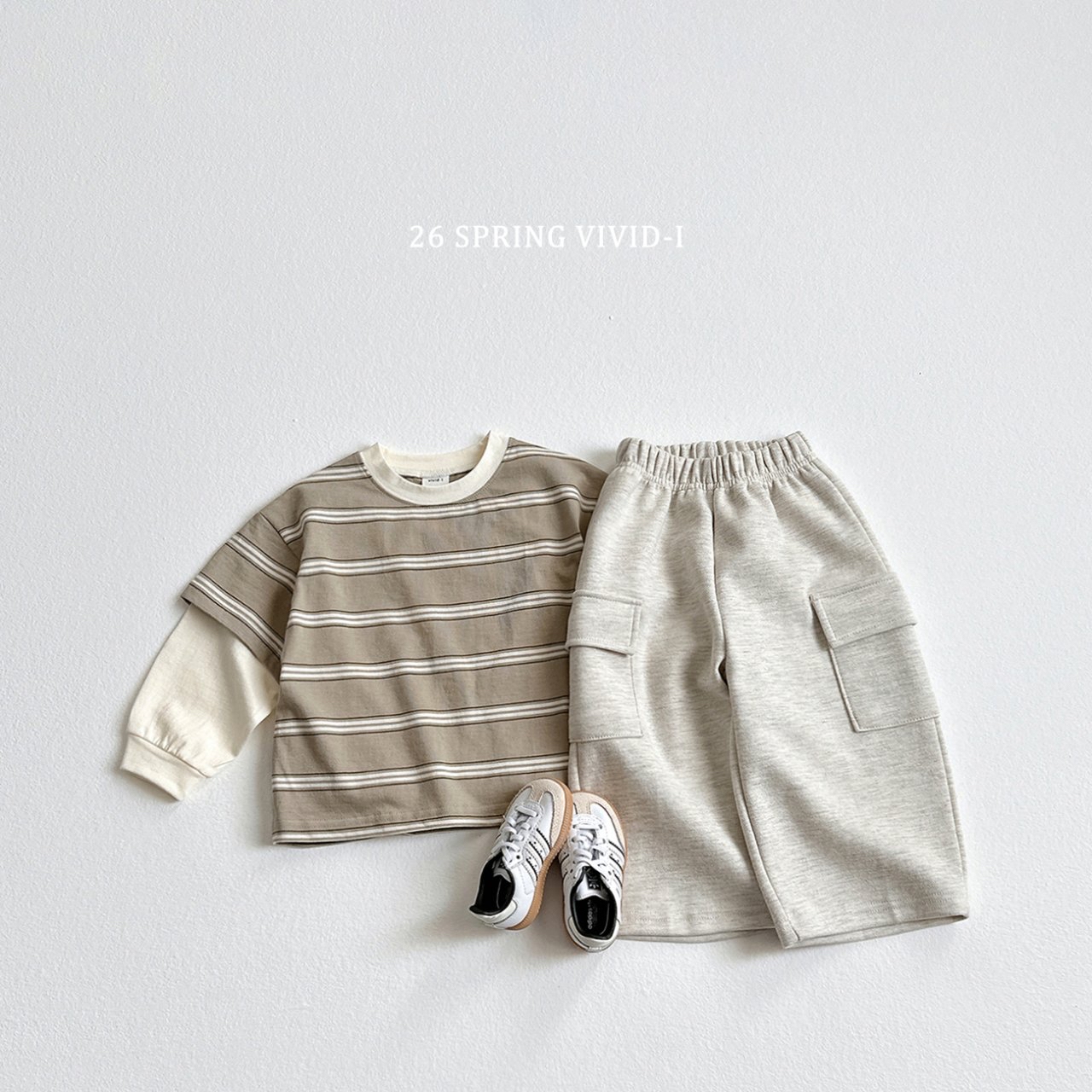 🌸預訂 韓國直送🌸🇰🇷VIVIDI四色寬鬆工裝闊腳運動褲