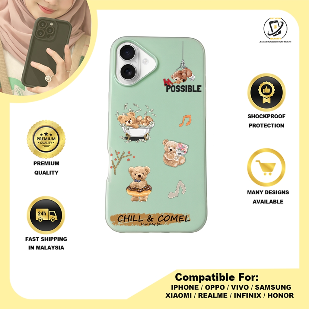 JELLY CASE PHONE FOR IPHONE - DESIGN BEAR J