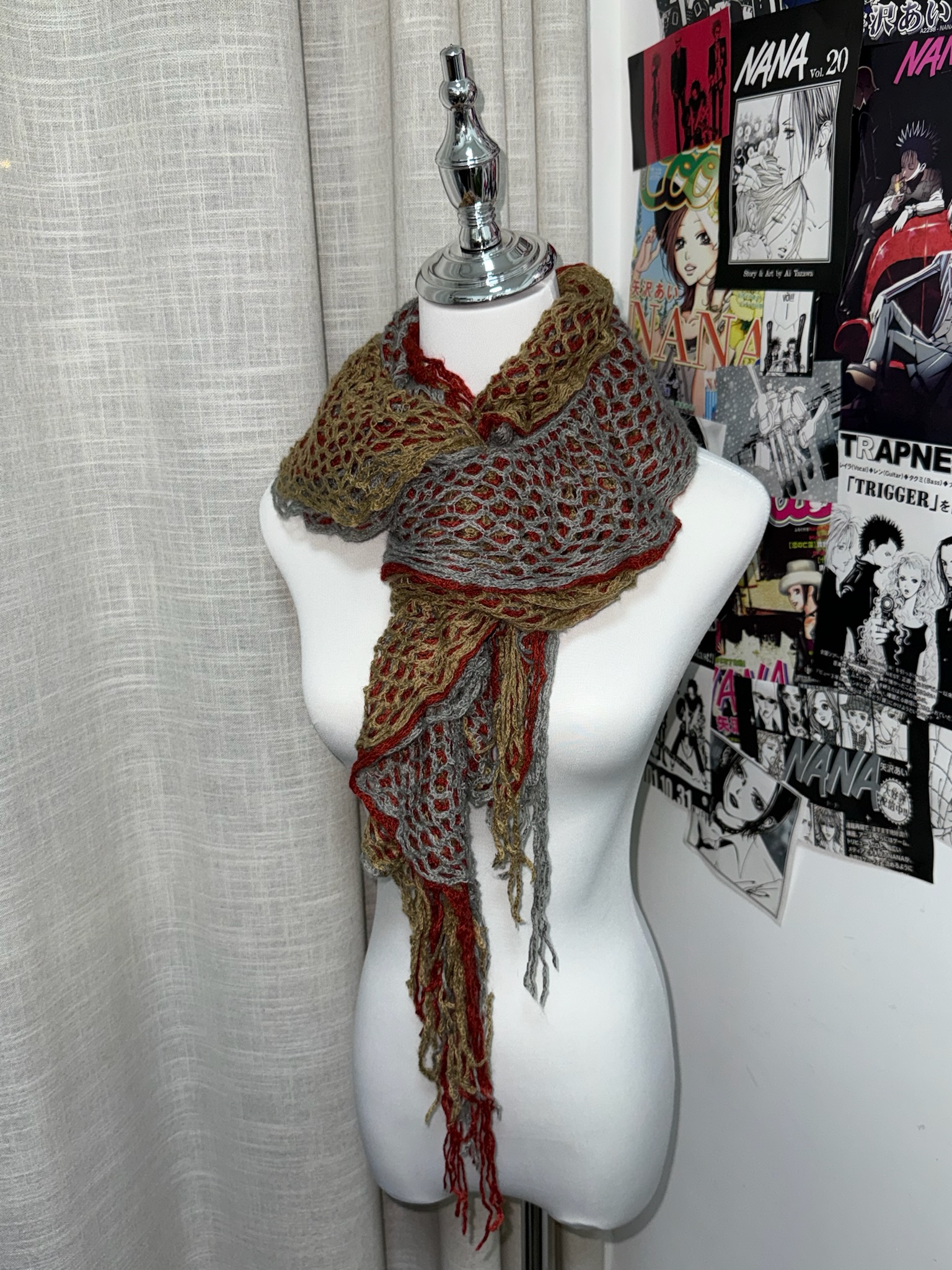 Multi-Color Mesh Scarf