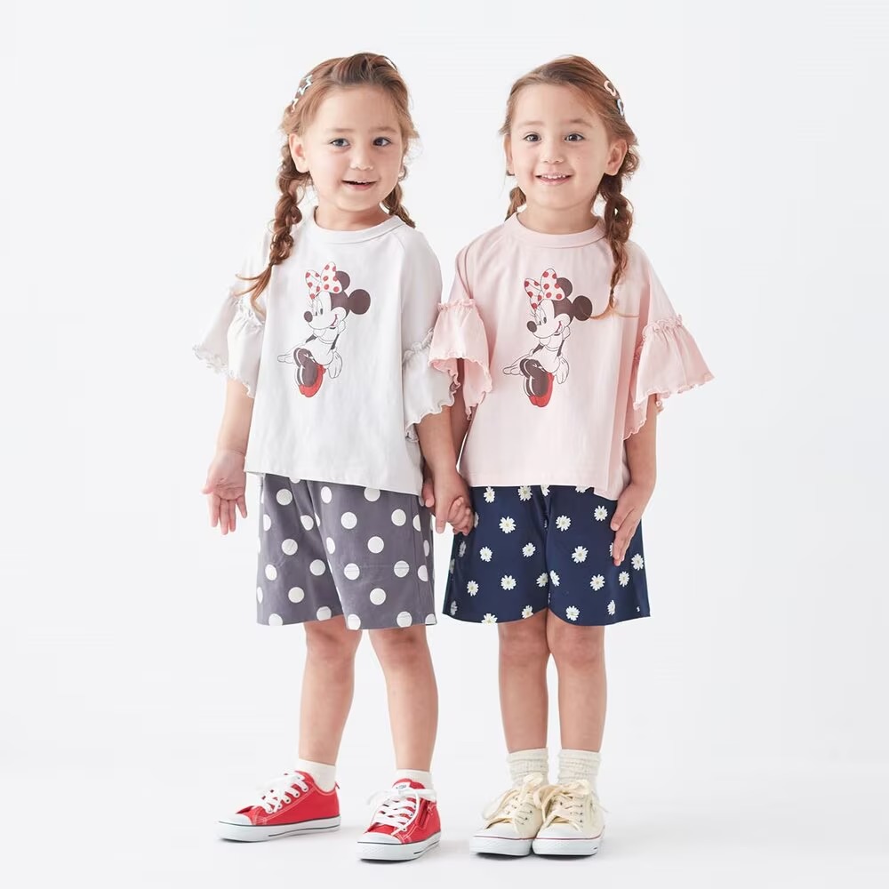【⭐訂購⭐】 🇯🇵日本直送🌀#Disney #Minnie 接觸冷感荷葉袖 tee 🌀 [PLFA-0009] [260702]