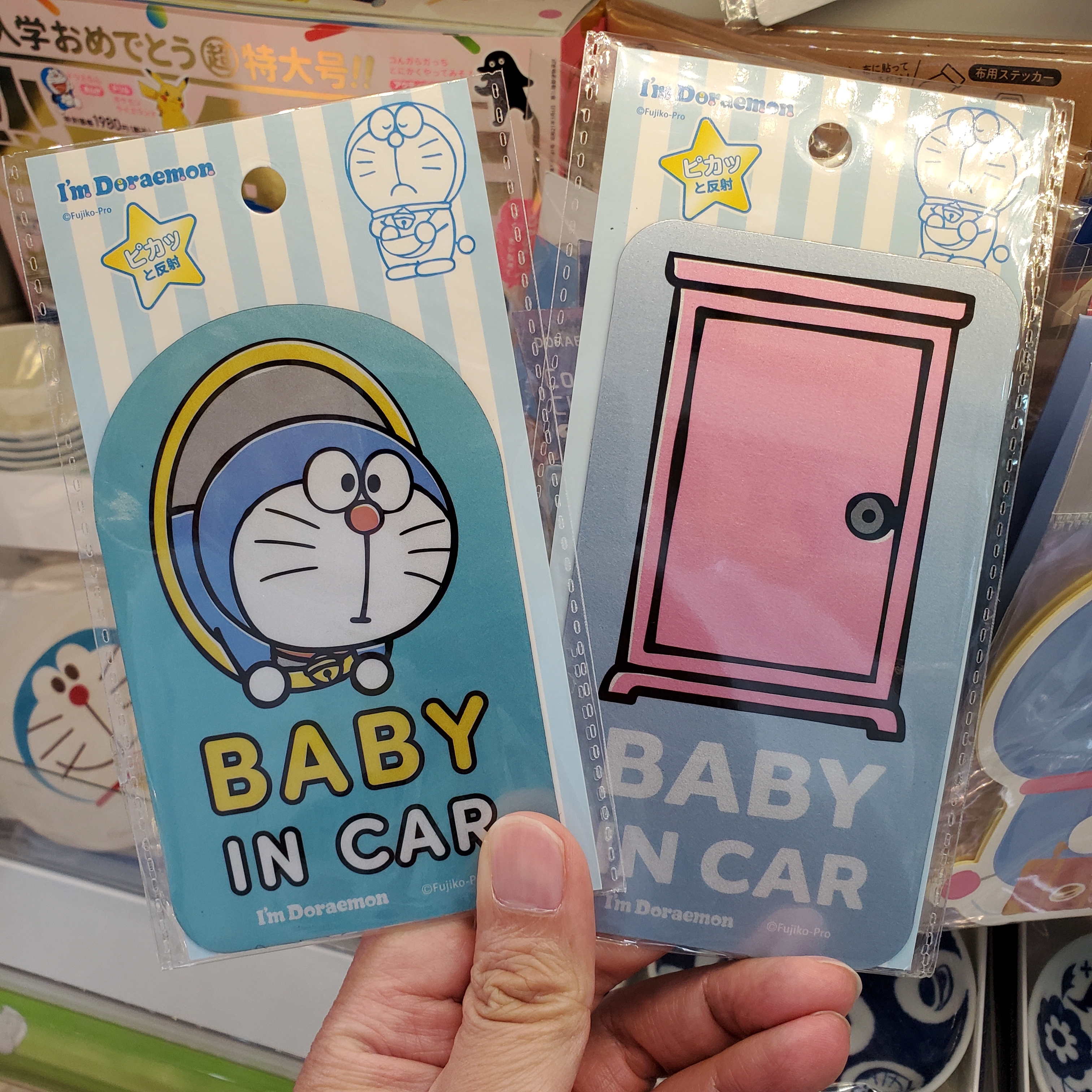 [現貨] [日本直送] 多啦A夢 BABY IN CAR 磁石貼 {TF723058}
