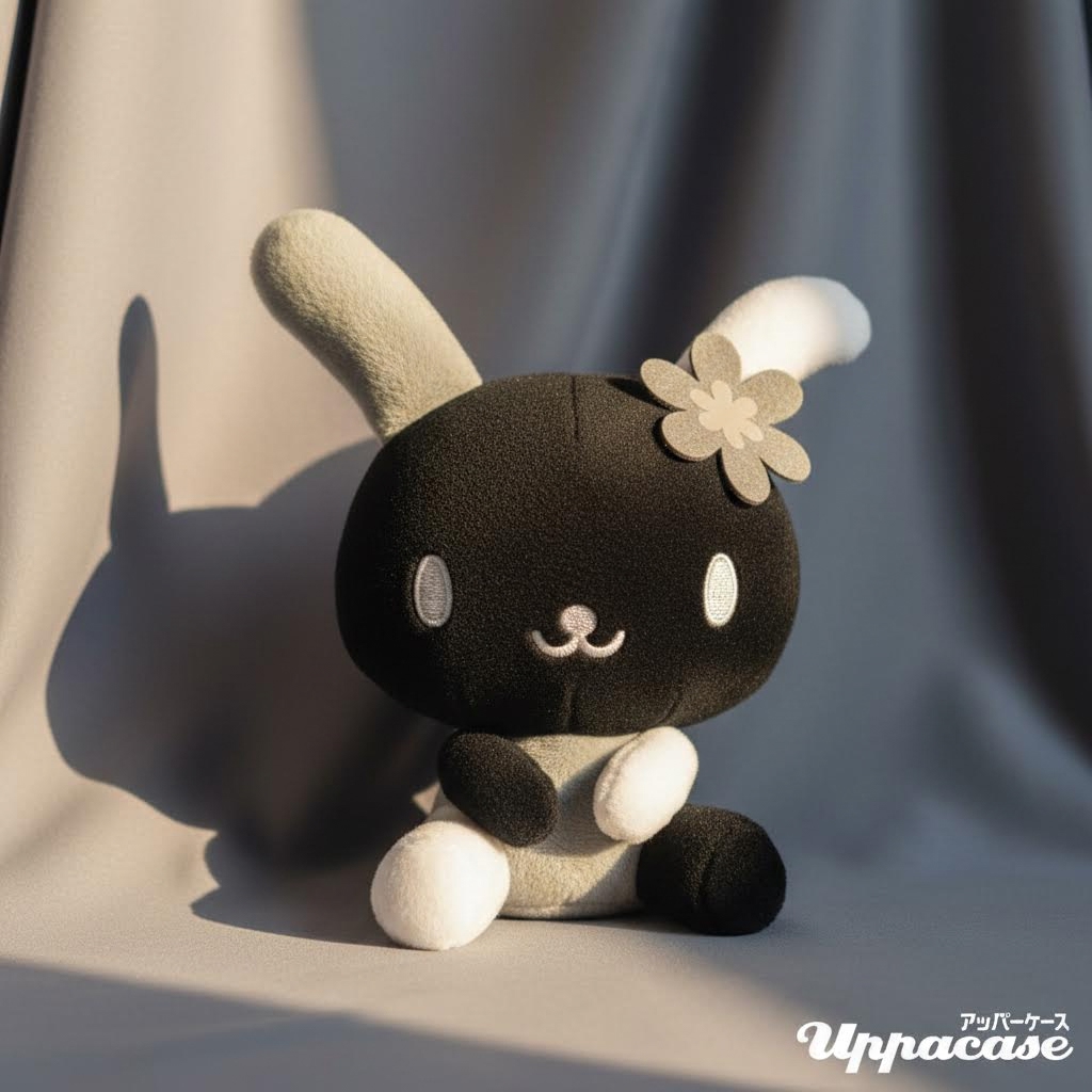Sanrio - 公仔 (黑色花小兔款)